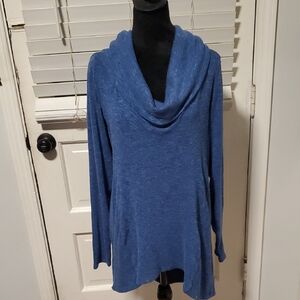 Aventura Deep Blue Cowl Neck Sweater